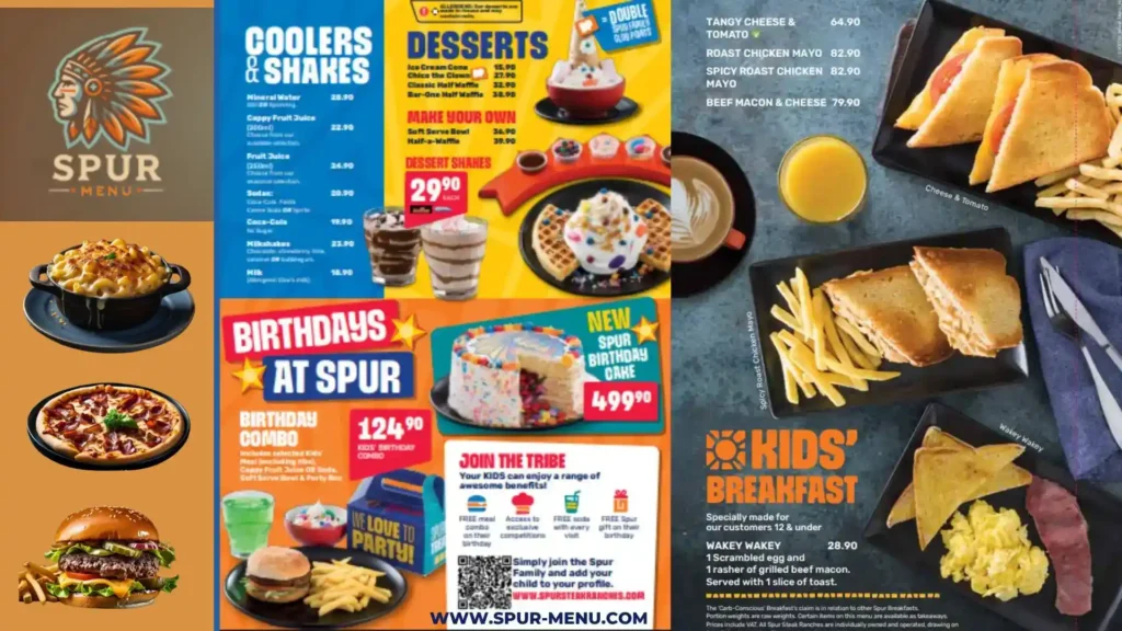 Spur Kids Birthday Menu