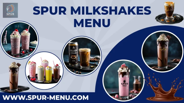 Spur Milkshakes Menu