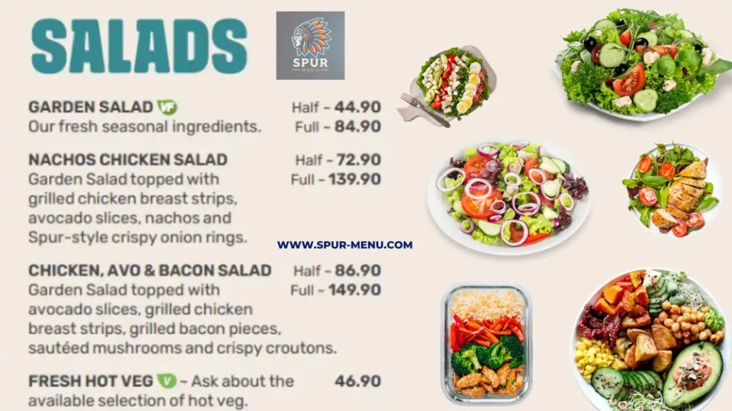 Spur Salads Menu price