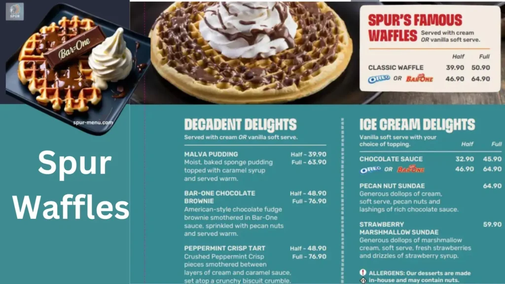 Spur Waffles Menu